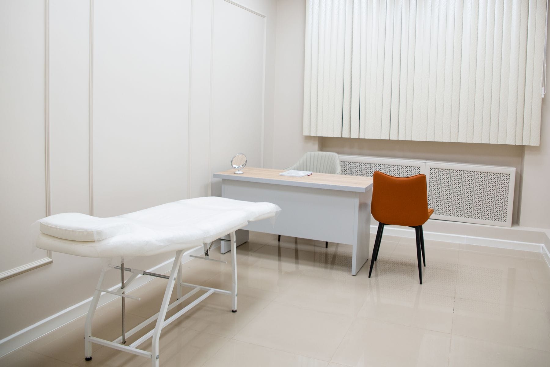 Bright, clean medical examination room