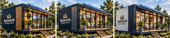 Three exterior colour options: charcoal, warm timber and light grey